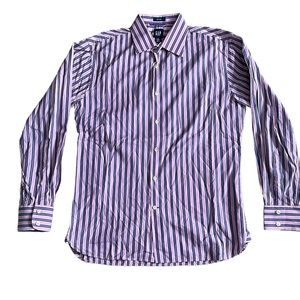 Gap Pink/ Blue Fitted Button Down Medium 15-15.5